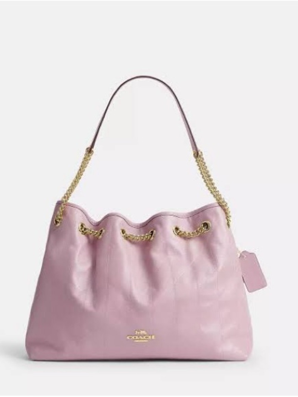 🎀COACH~Evelyn Shoulder Bag With Quilting CDR00 Carnation